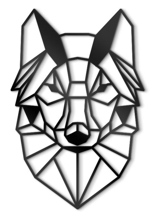 Διακόσμηση Τοίχου - πίνακες 3D - Wolf face