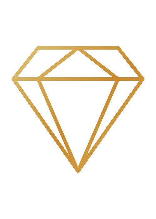 Αφίσα Poster Διαμάντι Γεωμετρικό σε Gold-χρυσό
