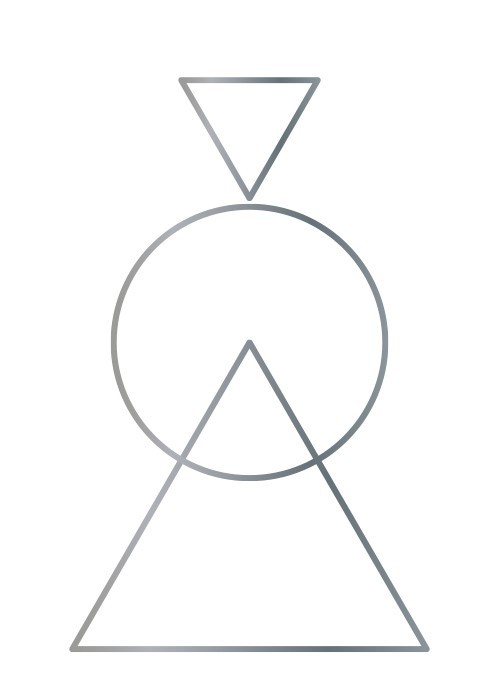 Αφίσα Poster Γεωμετρικά Σχήματα σε Silver - Ασημί 