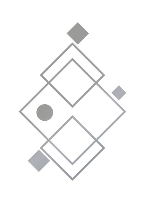 Αφίσα Poster Ασύμμετρα Σχήματα σε Silver – Ασημί
