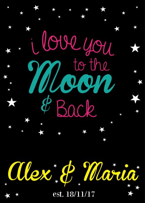Αφίσα Poster I love you to the moon & back
