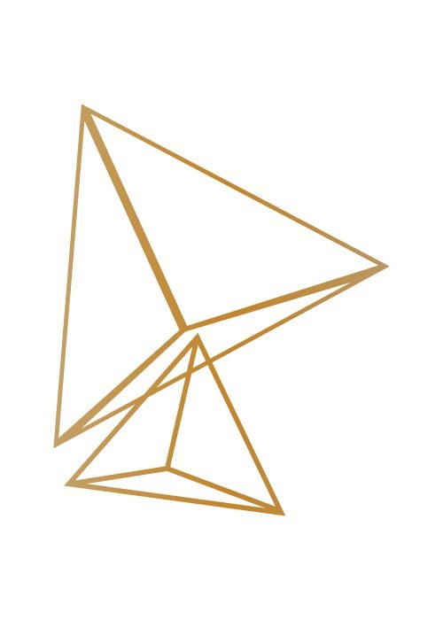 Αφίσα Poster Τρίγωνα σε Gold – Χρυσό