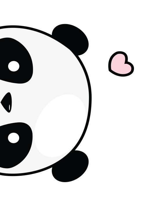Αφίσα Poster Panda with heart