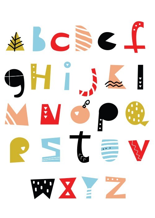 Αφίσα Poster Πολύχρωμο αγγλικό αλφάβητο