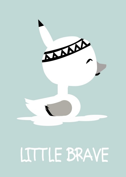 Αφίσα Poster Little brave duck