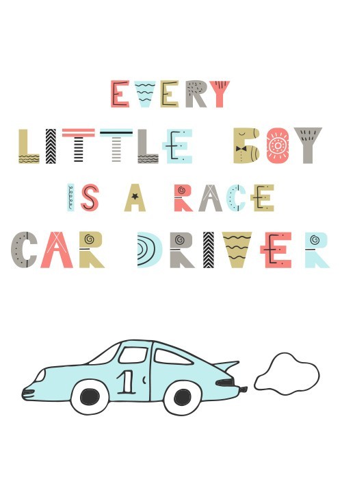 Αφίσα Poster Little car driver