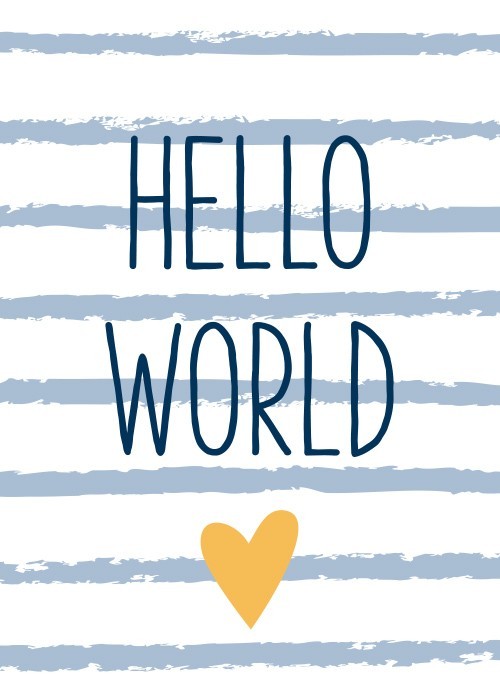 Αφίσα Poster Hello world