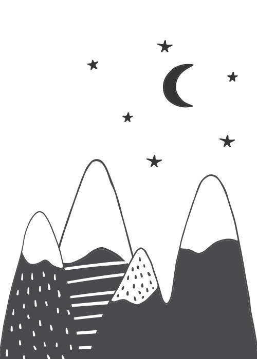 Αφίσα Poster Άσπρες βουνοκορφές