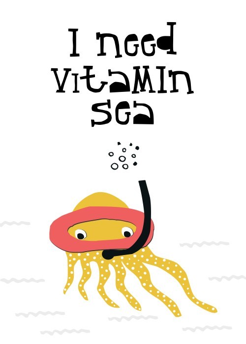 Αφίσα Poster I need vitamin sea