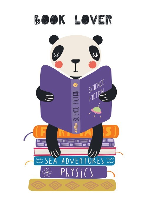 Αφίσα Poster Panda:book lover