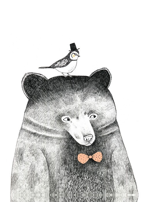 Αφίσα Poster Αρκούδος με παπιγιόν