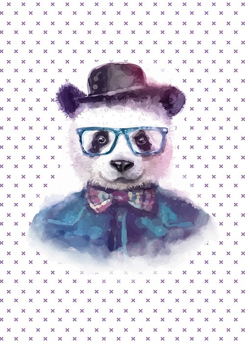 Αφίσα Poster Hipster panda