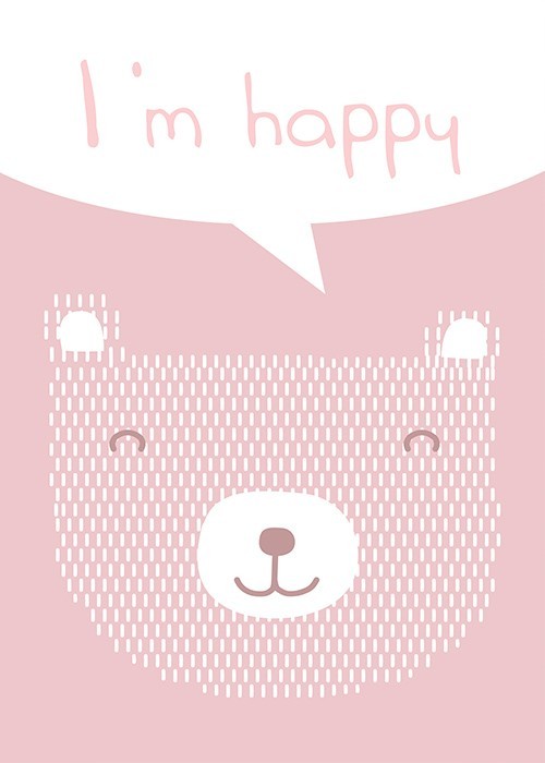Αφίσα Poster Χαρούμενη αρκουδίτσα