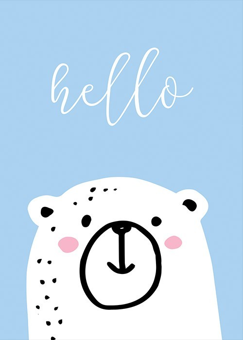 Αφίσα Poster Λευκή αρκουδίτσα