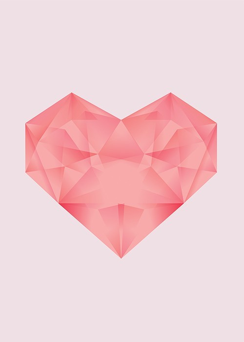 Αφίσα Poster Diamond heart 