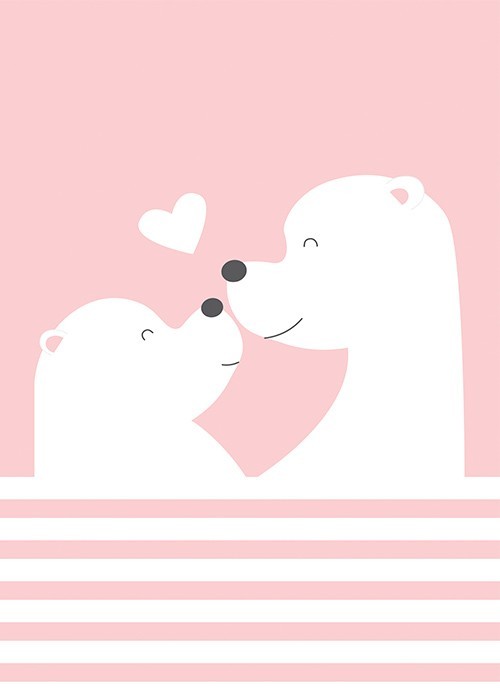 Αφίσα Poster Ερωτευμένο ζευγάρι αρκούδων 