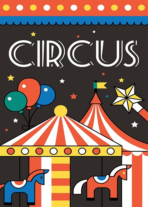 Αφίσα Poster Τσίρκο με καρουσέλ