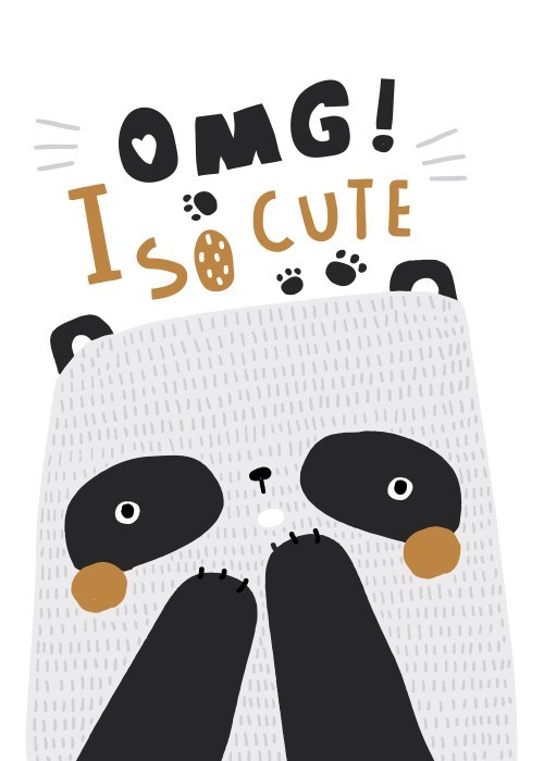 Αφίσα Poster Panda: so cute 