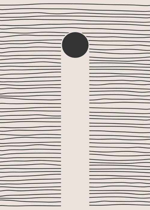 Μαύρος κύκλος σε φόντο με μαύρες γραμμές