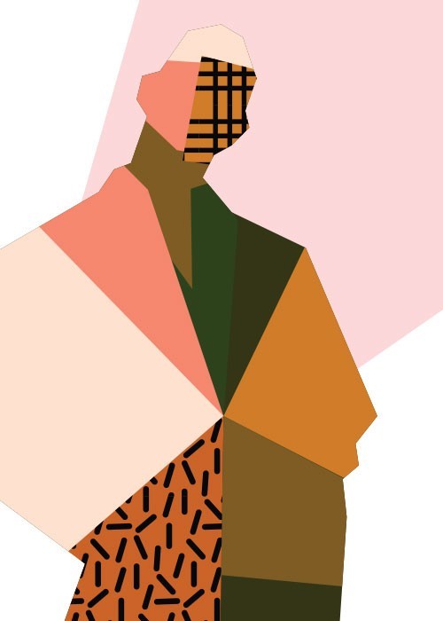 Αφίσα Poster Σκίτσο με γεωμετρικά σχήματα