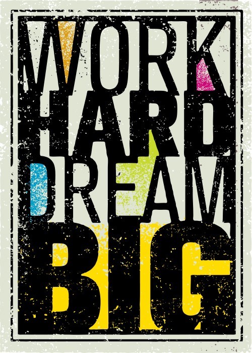 Αφίσα Poster Work hard,dream big