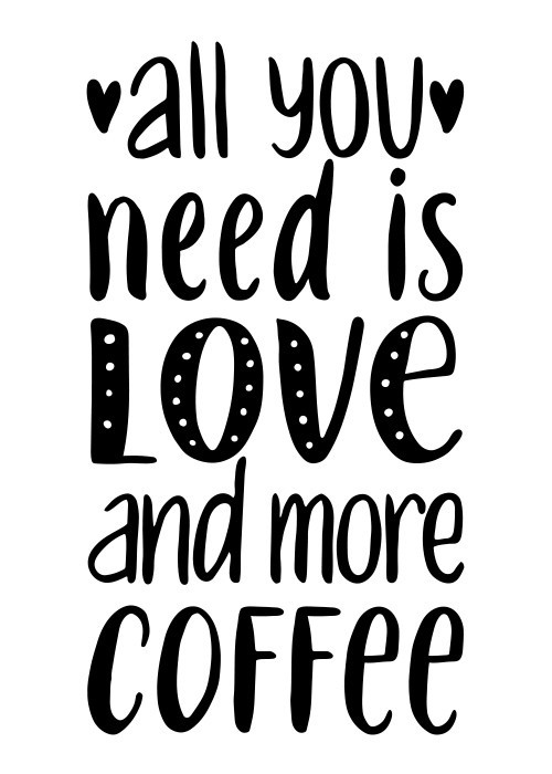 Αφίσα Poster Love and more coffee