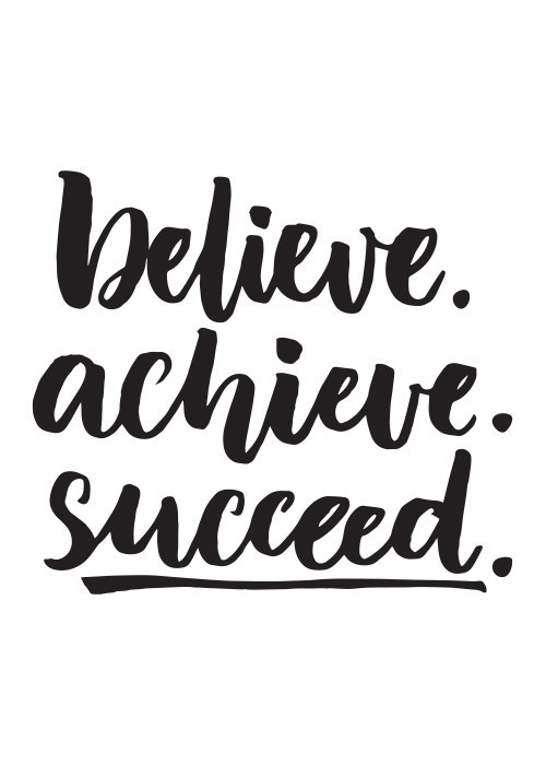 Αφίσα Poster Believe. Achieve. Succeed. 