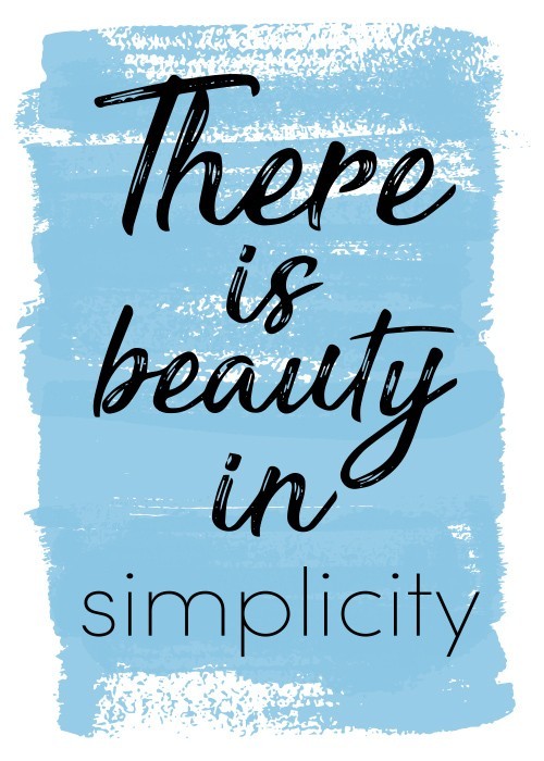 Αφίσα Poster Simplicity is beauty