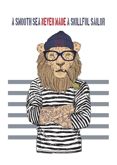 Αφίσα Poster Λιοντάρι ναύτης