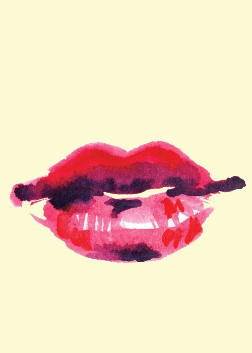 Αφίσα Poster Ροζ γυναικεία χείλη