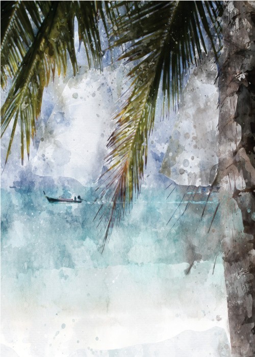  Αφίσα Poster Φοίνικας στη παραλία