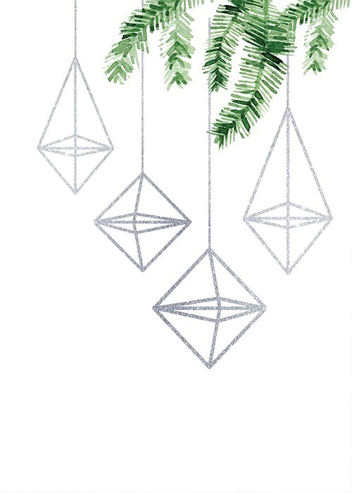  Αφίσα Poster Κρεμαστά γεωμετρικά σχήματα