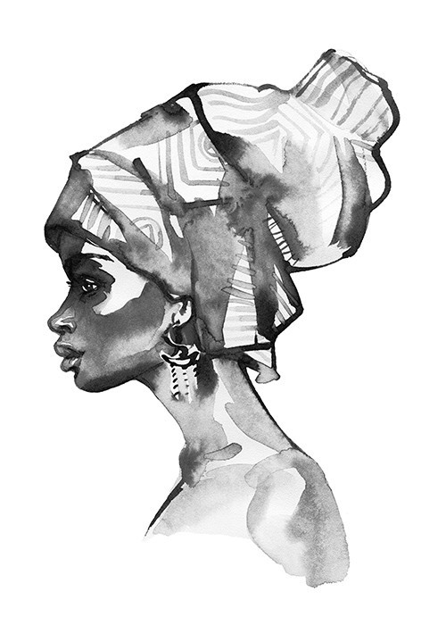  Αφίσα Poster Γυναίκα από την Αφρική