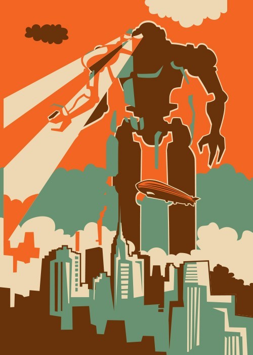 Αφίσα Poster Επίθεση Ρομπότ 