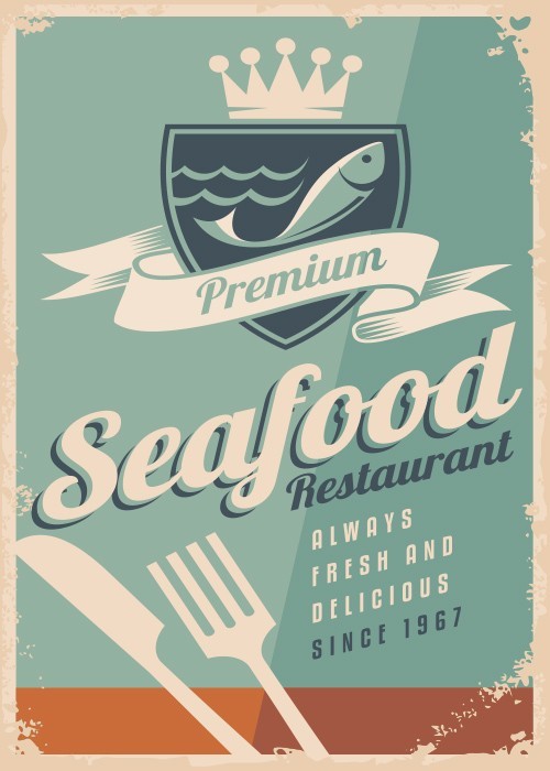 Αφίσα Poster Seafood 