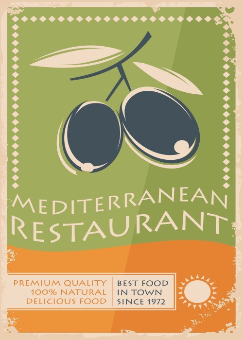 Αφίσα Poster Mediterranean restaurant
