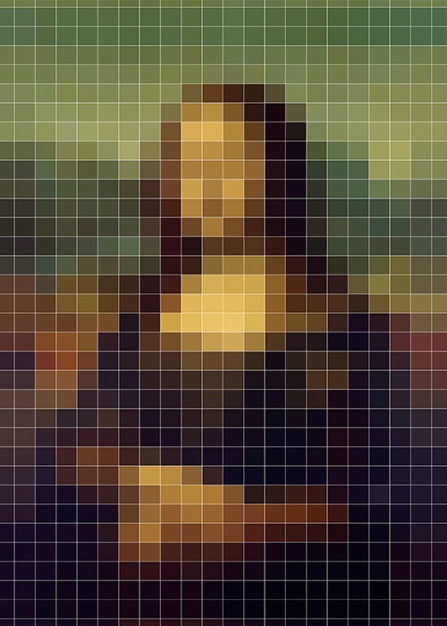  Αφίσα Poster Mona Liza pixel