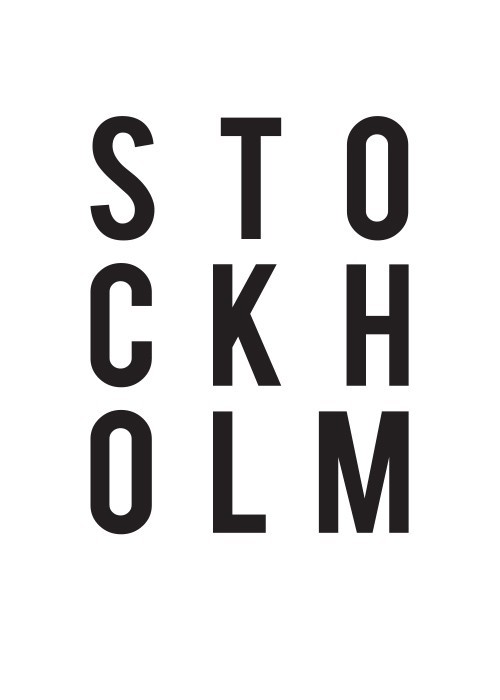 Αφίσα Poster Στοκχόλμη σε λευκό φόντο