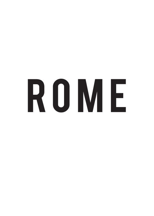 Αφίσα Poster Ρώμη σε λευκό φόντο