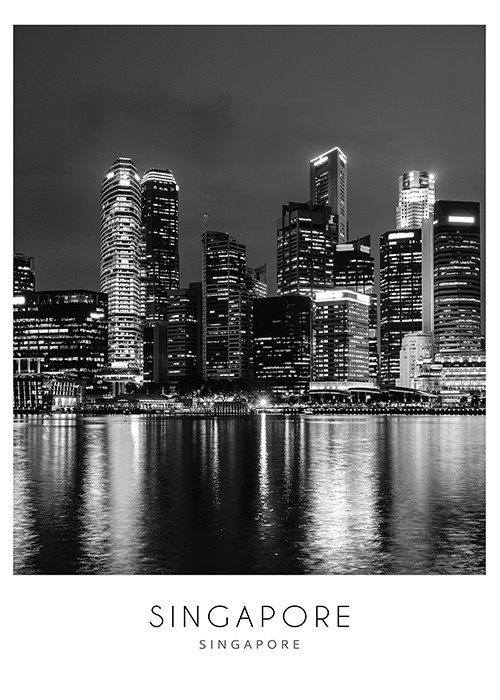 Αφίσα Poster Σιγκαπούρη την νύχτα