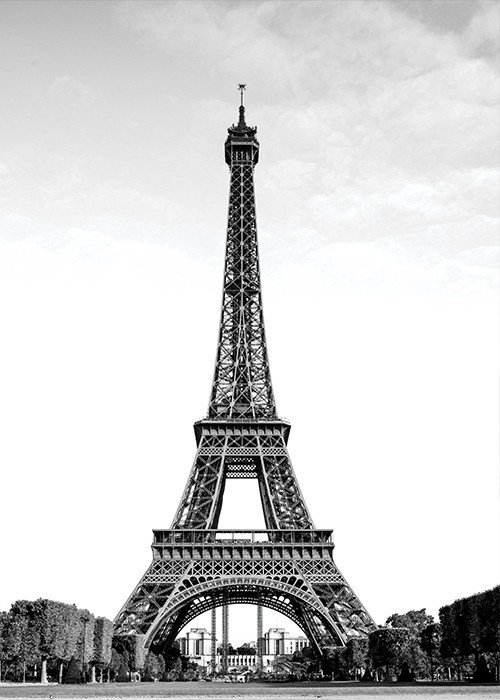 Αφίσα Poster Ασπρόμαυρος Πύργος του Άιφελ στο Παρίσι