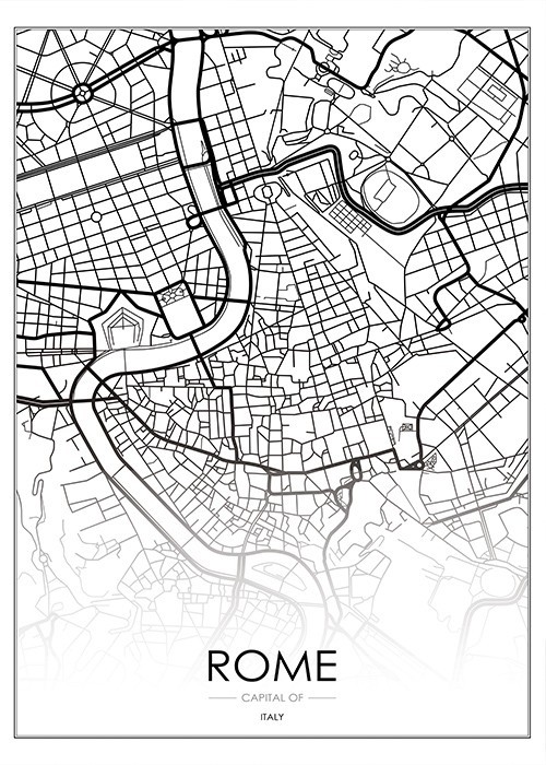 Αφίσα Poster Χάρτης της Ρώμης