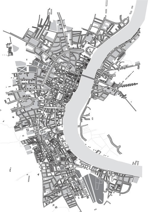 Αφίσα Poster Χάρτης ρυμοτομίας μιας πόλης