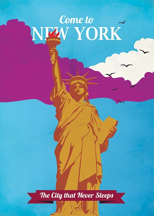 Αφίσα Poster Χρυσό άγαλμα της ελευθερίας