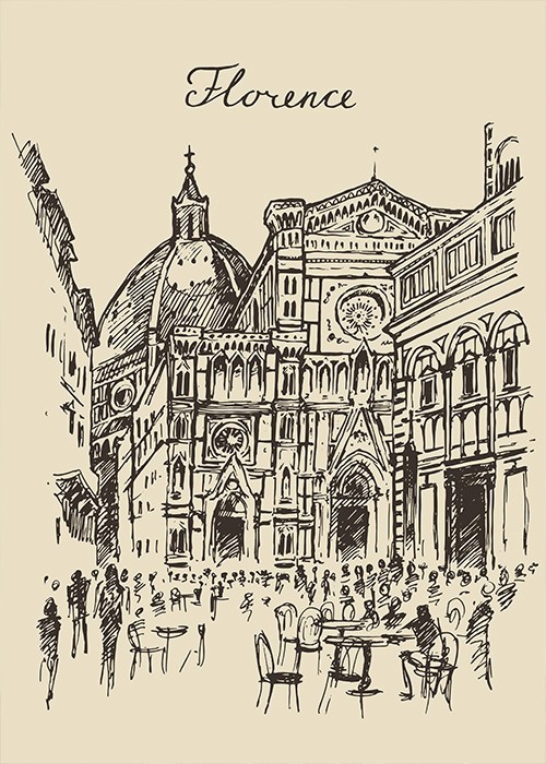 Αφίσα Poster Δρόμοι της Φλωρεντίας