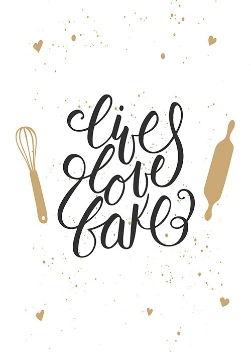 Αφίσα Poster Live - Love - Bake