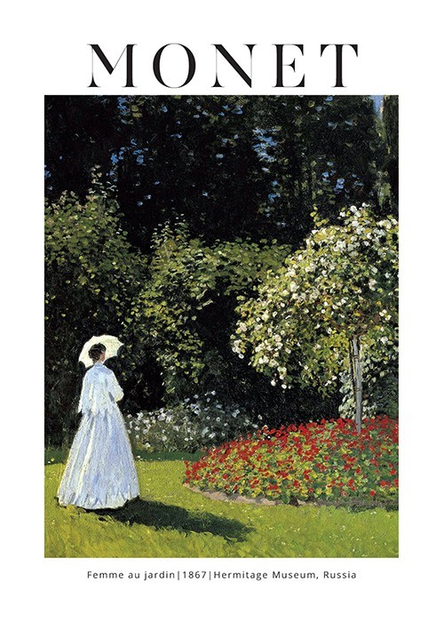 Αφίσα Poster Femme au jardin