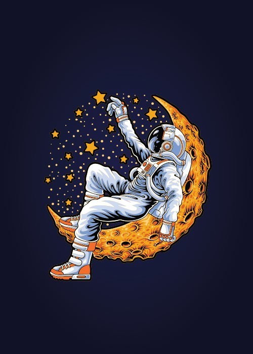 Αφίσα Poster Αστροναύτης στο φεγγάρι 