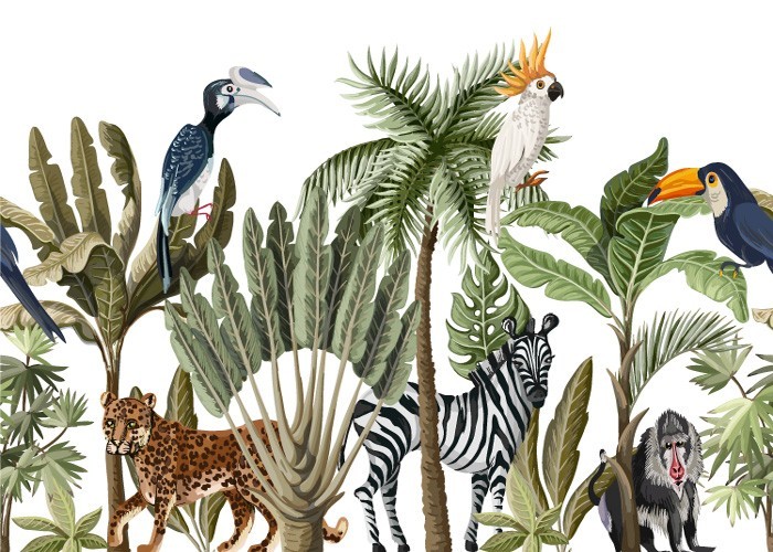 Αφίσα Poster Άγρια ζώα στο δάσος