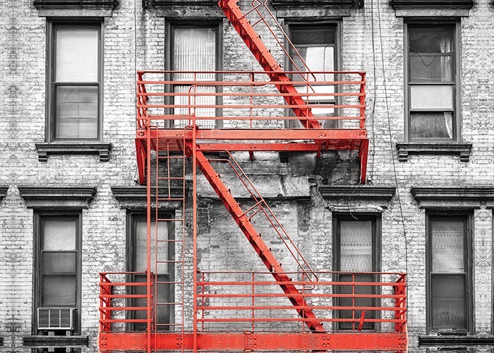 Αφίσα Poster Κόκκινη σκάλα κινδύνου